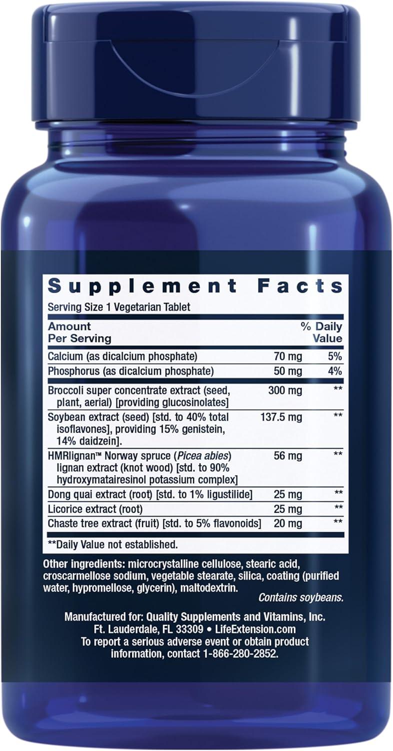 image:imageLife Extension Estrogen for Women Helps Relieve hot Flashes and Night Sweats Soy isoflavones Norway Spruce Extract chasteberry HormoneFree Gluten Free NonGMO Vegetarian 30 TabletEstrogen