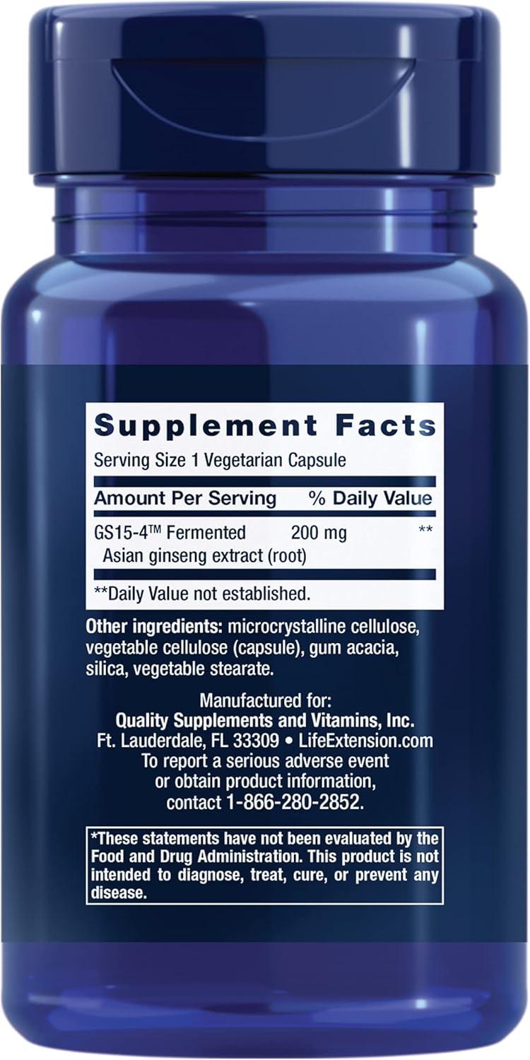 image:imageLife Extension Ginseng Energy Boost Energy Support Healthy Stress Management GlutenFree NonGMO Vegetarian 30 Capsules