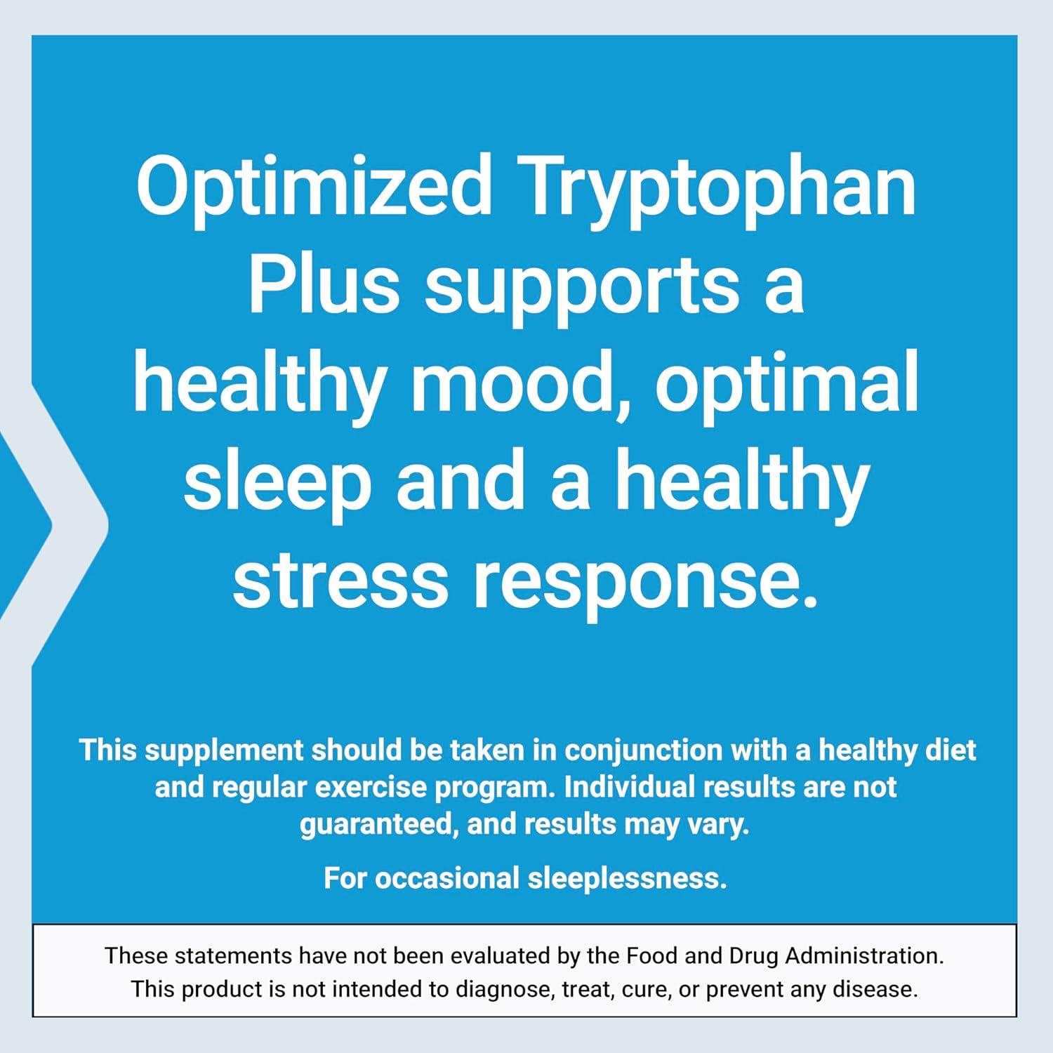 image:imageLife Extension Optimized Tryptophan Plus 1000mg LTryptophan Supplement with Niacin and LLysine for Healthy Sleep amp Stress Response GlutenFree NonGMO Vegetarian 90 Capsules