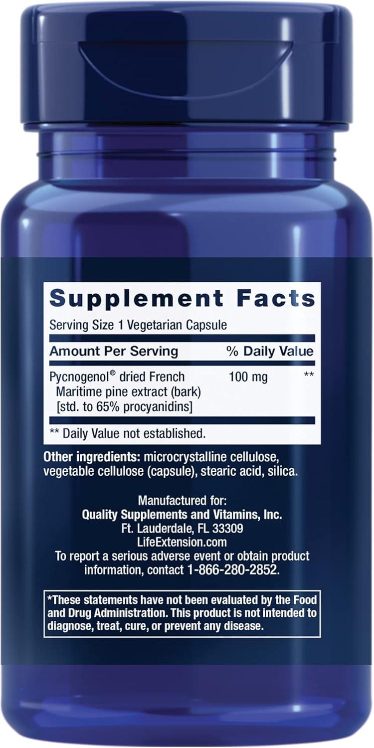 image:imageLife Extension Pycnogenol French Maritime Pine Bark Extract Scientifically Studied Healthy Aging amp Vascular Health Supplement NonGMO GlutenFree Vegetarian 60 Capsules60 Count Pack of 1