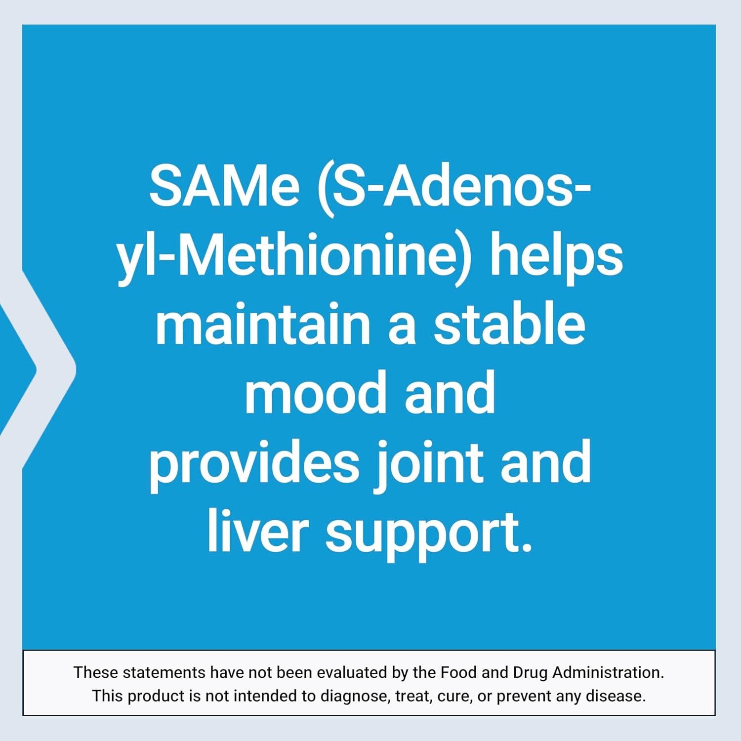 image:imageLife Extension Same SAdenosylMethionine 400 mg BestSelling Mood Health Liver Health and Joint Support Supplement NonGMO Vegetarian Gluten Free 60 entericCoated Tablets