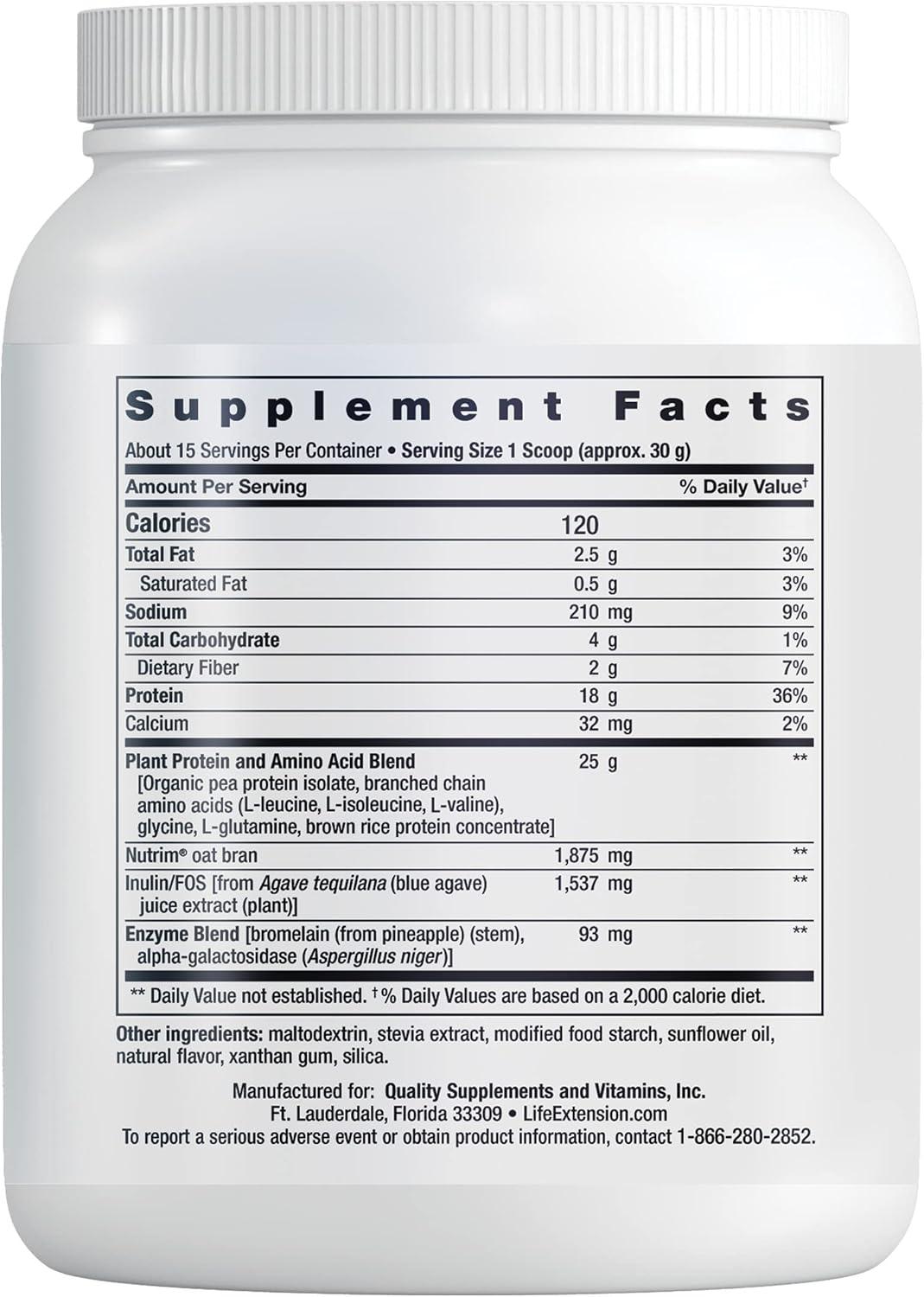 image:imageLife Extension Wellness Code Plant Protein Complete amp Amino Acid Complex Vanilla PlantBased Protein Powder Plus branchedChain Amino acids GlutenFree NonGMO Vegetarian 450 Grams