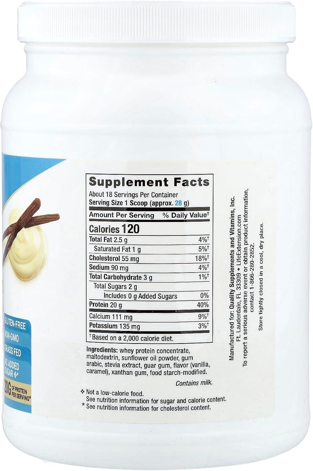 image:imageLife Extension Wellness Code Whey Protein Concentrate 20g Muscle Growth amp Immune Health Sourced From GrassFed FreeRange HormoneFree Cows NonGMO No Added Sugar Vanilla 500gVanilla