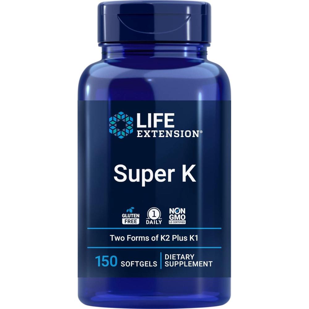 image:imageLife Extension Super K 150 Softgels with Vitamin K1 and K2 MK4 amp MK7