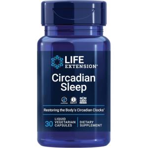 image:imageLife Extension Circadian Sleep nobiletin Citrus Extract Sleep Support Sleep Health Restore Your Bodys SleepWake Cycle 15 mg melatonin Gluten Free NonGMO Vegetarian 30 Liquid Capsules