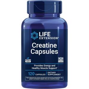 image:imageLife Extension Creatine Capsules  Creatine Monohydrate  Promotes Strength Lean Muscle Healthy Endurance  NonGMO GlutenFree  120 Capsules