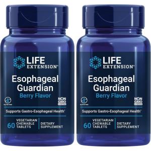 image:imageLife Extension Esophageal Guardian alginic Acid Potassium Bicarbonate get LongLasting Relief from gastric Distress Vegetarian NonGMO GlutenFree 60 Vegetarian chewable Tablets60 Count Pack of 2