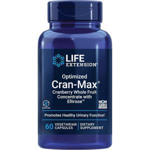 image:imageLife Extension Optimized CranMax Cranberry Whole Fruit Concentrate with Hibiscus Extract Best in Class Support for Female Urinary Tract Health GlutenFree Vegetarian NonGMO 60 CapsulesStandard Packaging