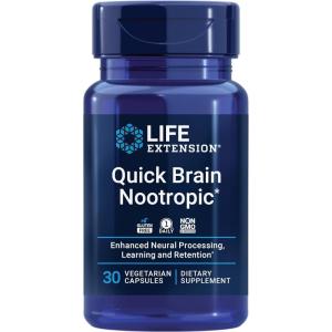 image:imageLife Extension Quick Brain Nootropic Fast Thinking Learning Concentration Lutein zeaxanthin gotu kola bacopa Gluten Free NonGMO Vegetarian 1 Daily 30 Capsules30 Count Pack of 1