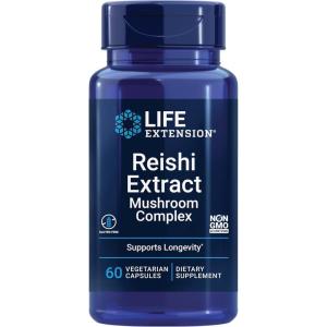 image:imageLife Extension Reishi Extract Mushroom Complex  Mushrooms Herbal Supplement for Immune Support  Ganoderma Lucidum Extract  GlutenFree NonGMO Vegetarian  60 Capsules