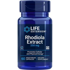 image:imageLife Extension Rhodiola Extract Rhodiola rosea Supplement standardized Extract Promotes Physical and Mental Performance GlutenFree NonGMO Vegetarian 250 mg 60 Capsules60 Count Pack of 1