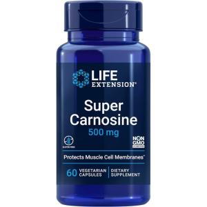 image:imageLife Extension Super Carnosine Lcarnosine Luteolin Vitamin B1 Muscle Support Exercise Recovery Heart Health GlutenFree NonGMO Vegetarian 60 Capsules