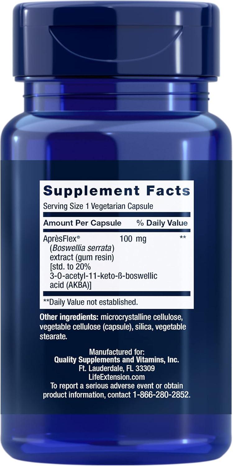 image:imageLife Extension 5LOX Inhibitor with AprsFlex 100 mg standardized Boswellia serrata Extract Promotes Joint Cell amp arterial Health GlutenFree NonGMO Vegetarian 60 CapsulesStandard Packaging