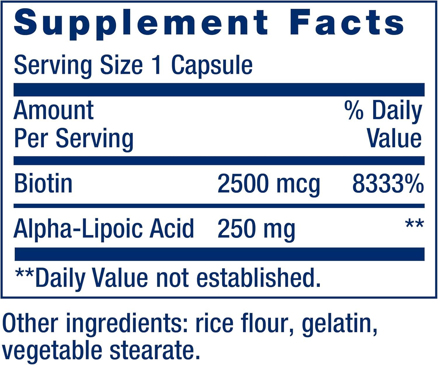 image:imageLife Extension AlphaLipoic Acid with Biotin for Cell Protection Universal antioxidant for Liver amp Nerve Health GlutenFree NonGMO 60 Capsules