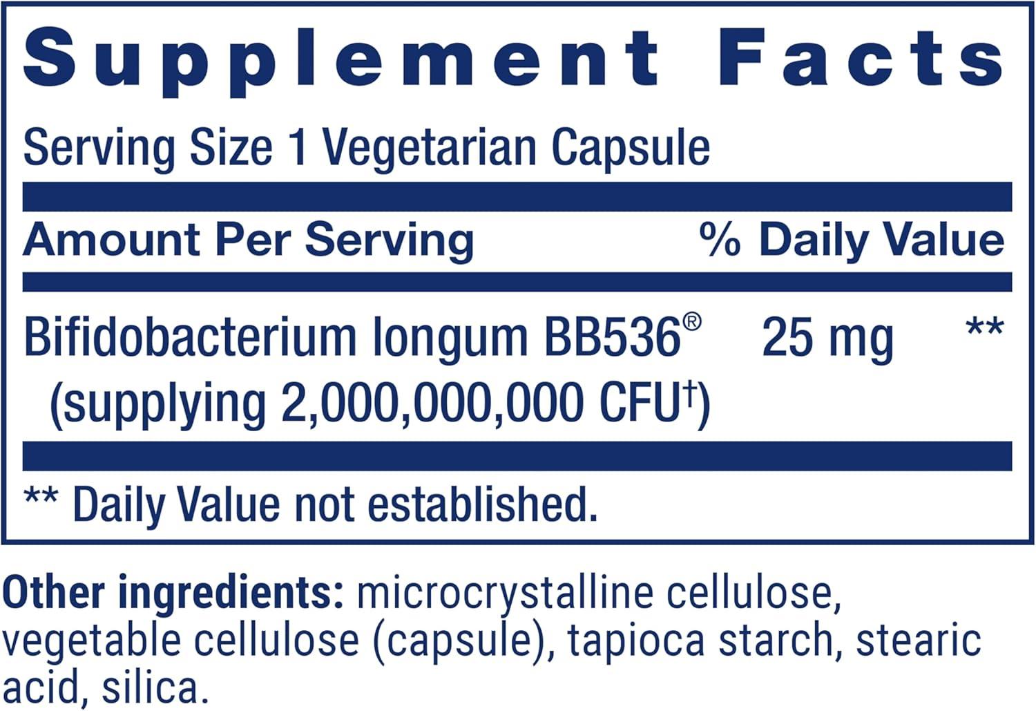 image:imageLife Extension Bifido GI Balance probiotics Bifidobacterium longum BB536 2 Billion CFU Support Healthy Gut amp Digestive Health GlutenFree NonGMO Vegetarian 60 Capsules60 Count Pack of 2