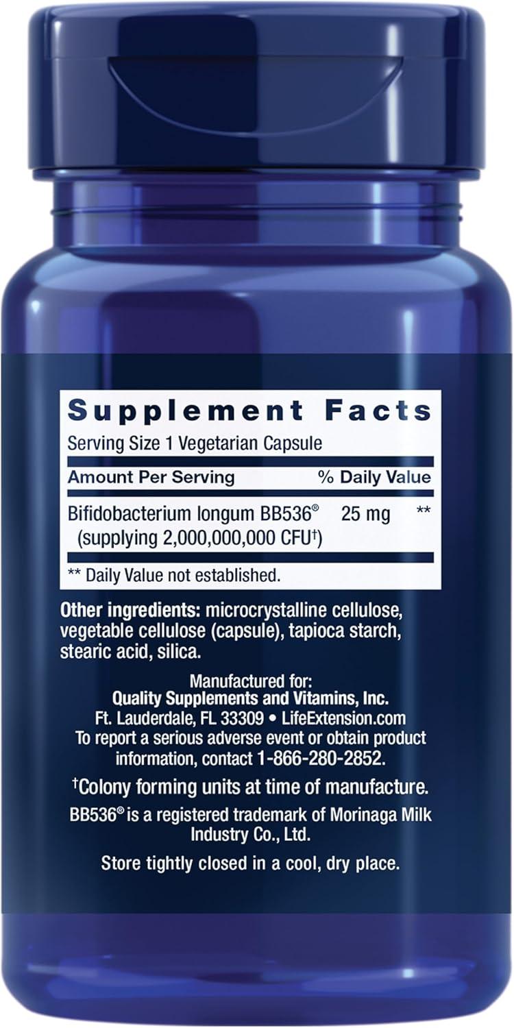 image:imageLife Extension Bifido GI Balance probiotics Bifidobacterium longum BB536 2 Billion CFU Support Healthy Gut amp Digestive Health GlutenFree NonGMO Vegetarian 60 Capsules60 Count Pack of 2