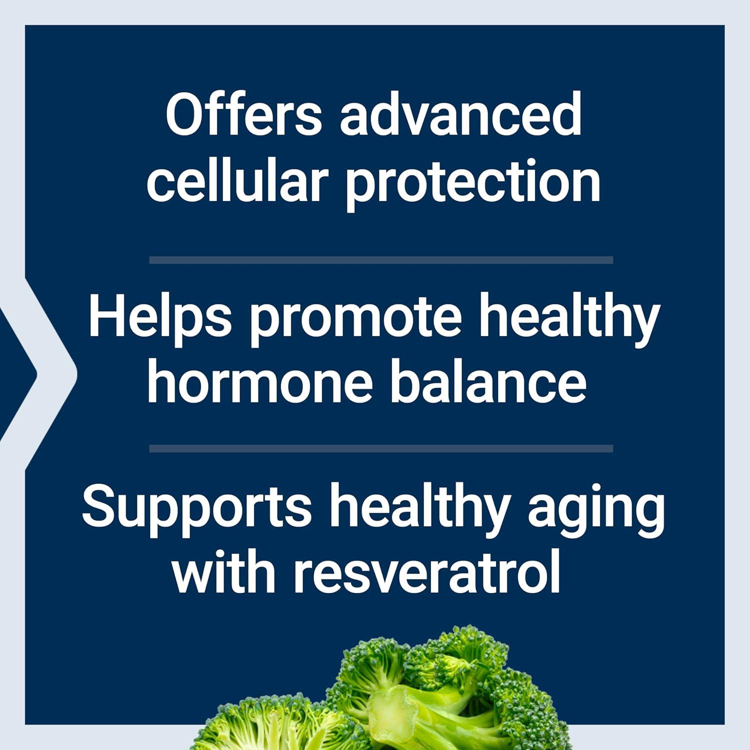 image:imageLife Extension Cruciferous Vegetable Extract amp Resveratrol Broccoli Cabbage resveratrol Supports Cellular Protection GlutenFree NonGMO Vegetarian 60 Capsules