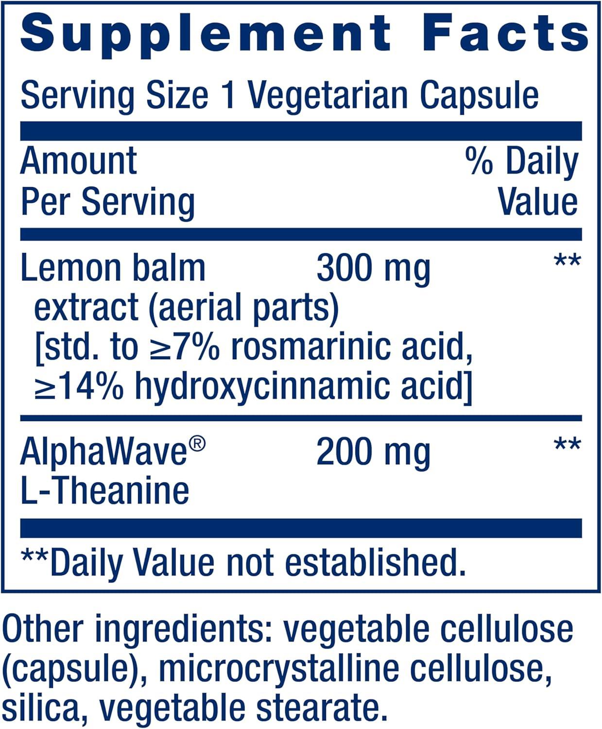 image:imageLife Extension Enhanced Stress Relief Lemon Balm Extract Ltheanine decompress with This Supplement for Stress GlutenFree NonGMO Vegetarian 30 Capsules