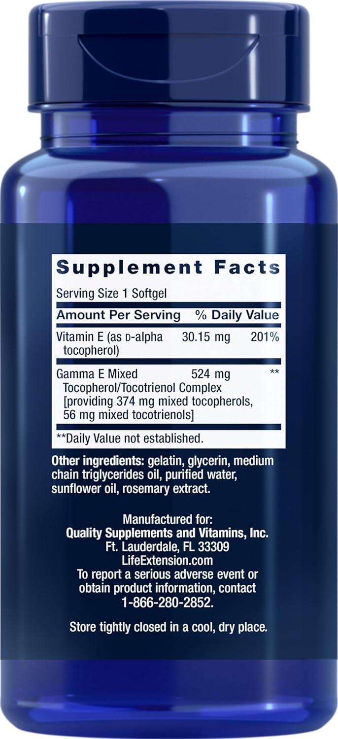 image:imageLife Extension Gamma E Mixed Tocopherols amp Tocotrienols 60 Softgels Pack of 260 Count Pack of 2
