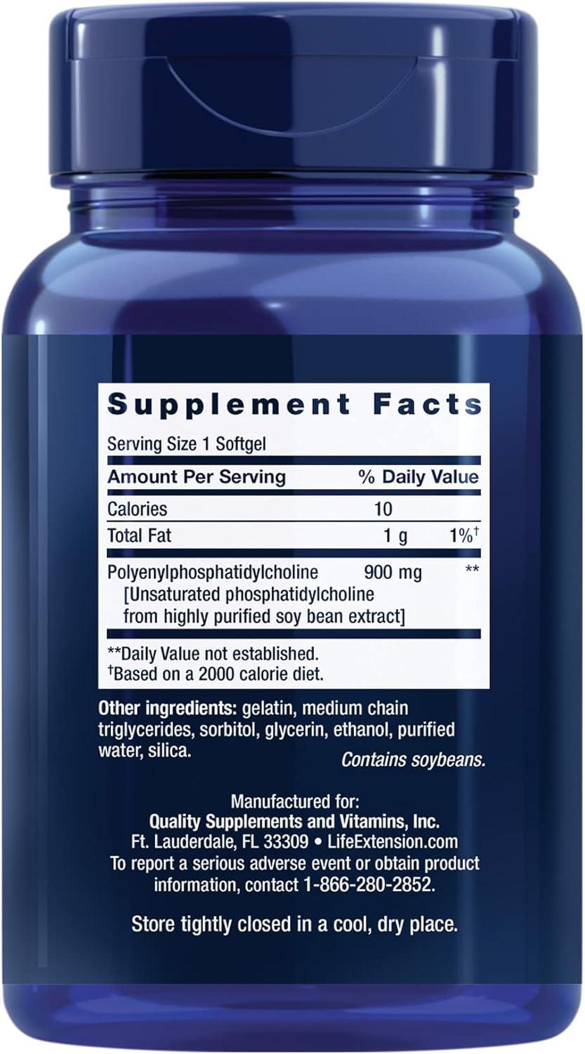 image:imageLife Extension HepatoPro polyunsaturated phosphatidylcholine 900 mg Supports a Healthy Liver and detoxification Protects Against oxidative Stress GlutenFree NonGMO 60 softgelsStandard Packaging