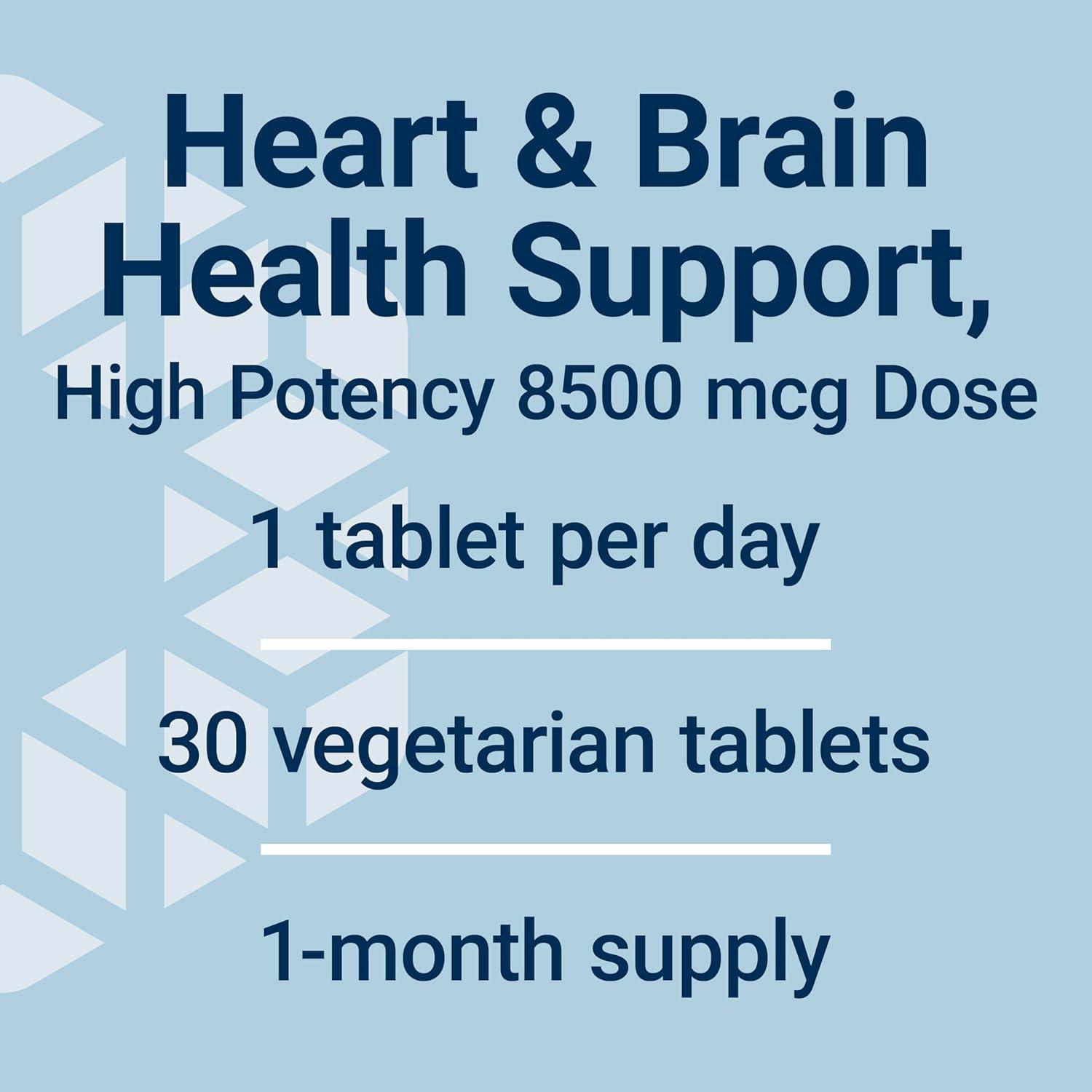 image:imageLife Extension High Potency Optimized Folate Lmethylfolate Folic Acid 8500 mcg DFE Heart amp Brain Support Healthy Homocysteine Levels GlutenFree NonGMO Vegetarian 30 Tablets