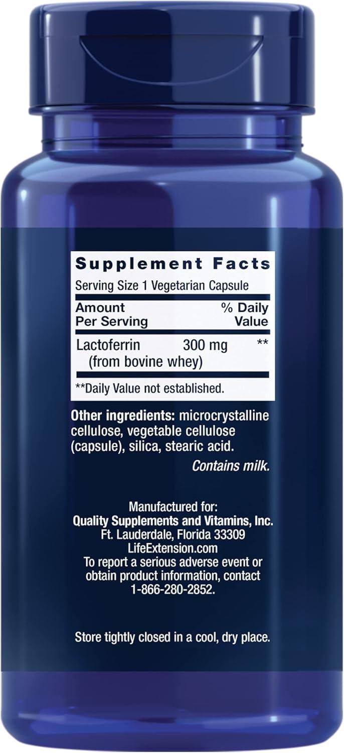 image:imageLife Extension Lactoferrin Caps Healthy Immune Response GI Support Vision Health GlutenFree NonGMO 1Daily Vegetarian 60 CapsulesStandard Packaging