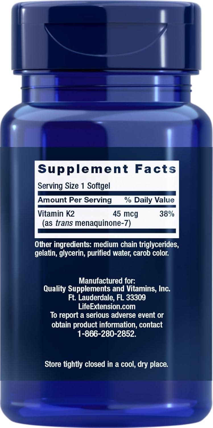 image:imageLife Extension Low Dose Vitamin K2 90 Softgels Pack of 2