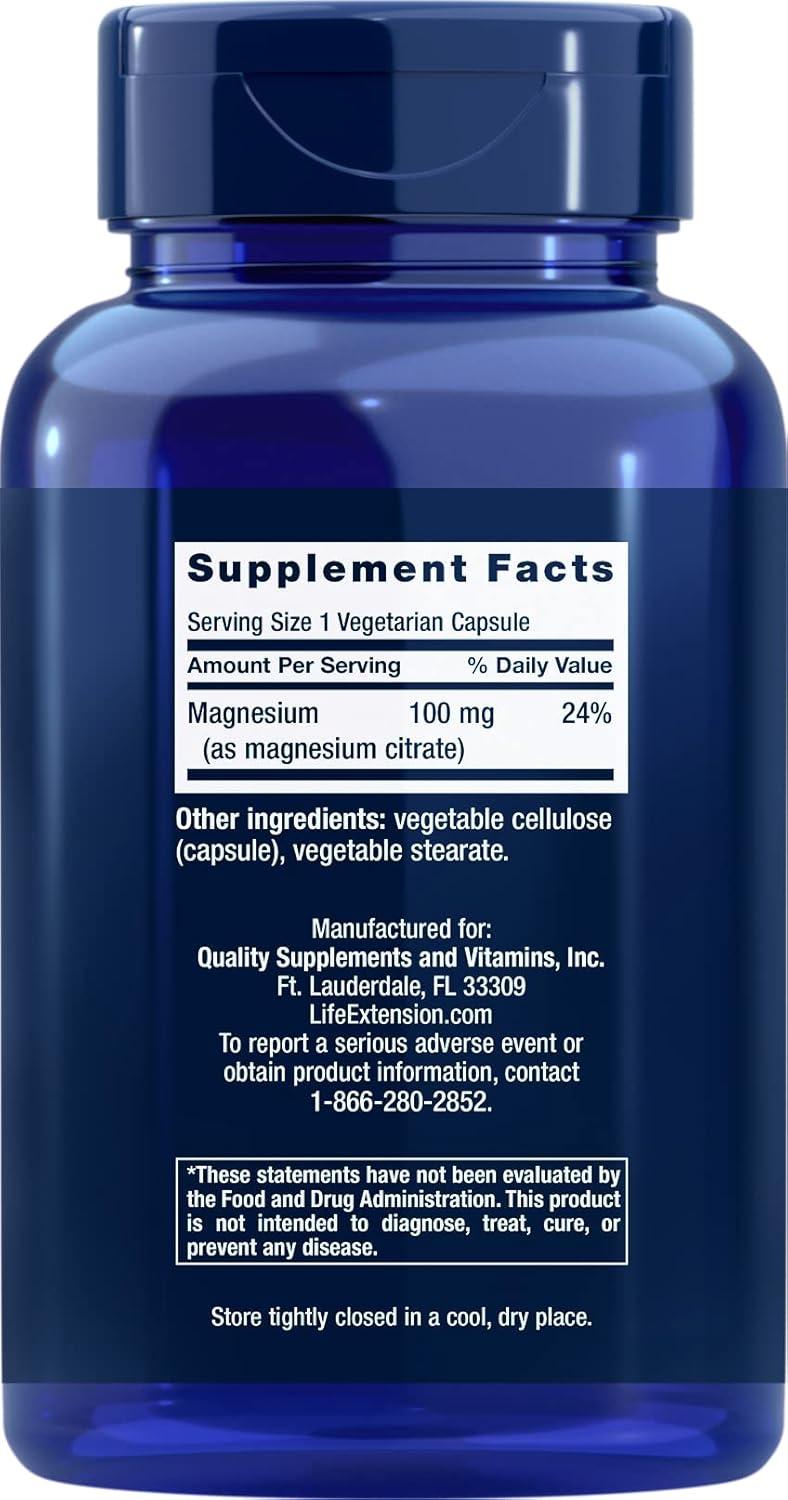 image:imageLife Extension Magnesium Citrate 100mg 180 Veg Caps Pack of 2 Mag SupplementUnflavored