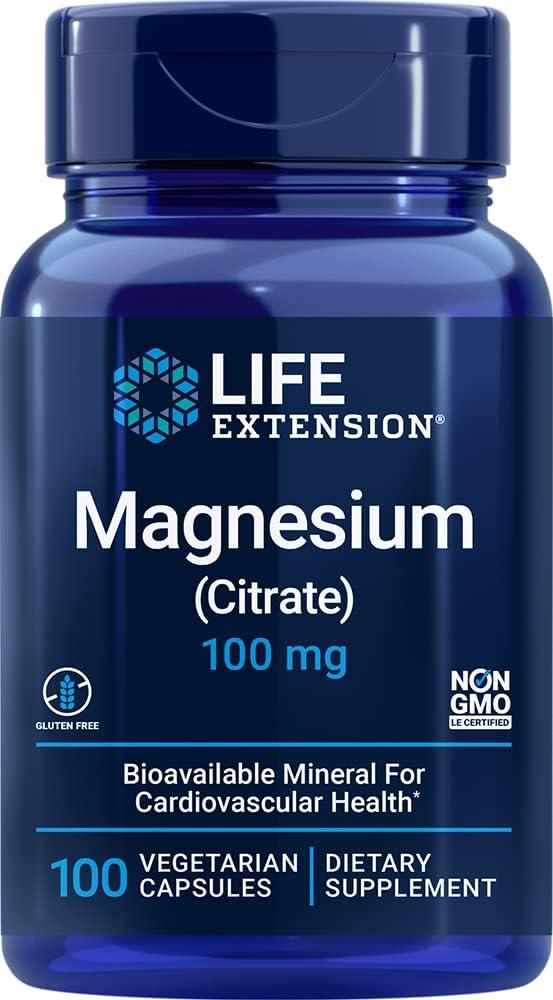 image:imageLife Extension Magnesium Citrate 100mg 180 Veg Caps Pack of 2 Mag SupplementUnflavored