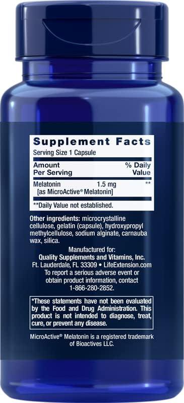 image:imageLife Extension Melatonin IRXR 120 Capsules Immediate amp 7 Hour ExtendedRelease Night Time Supplement Supports Staying Asleep NonGMO GlutenFree120 Count Pack of 1