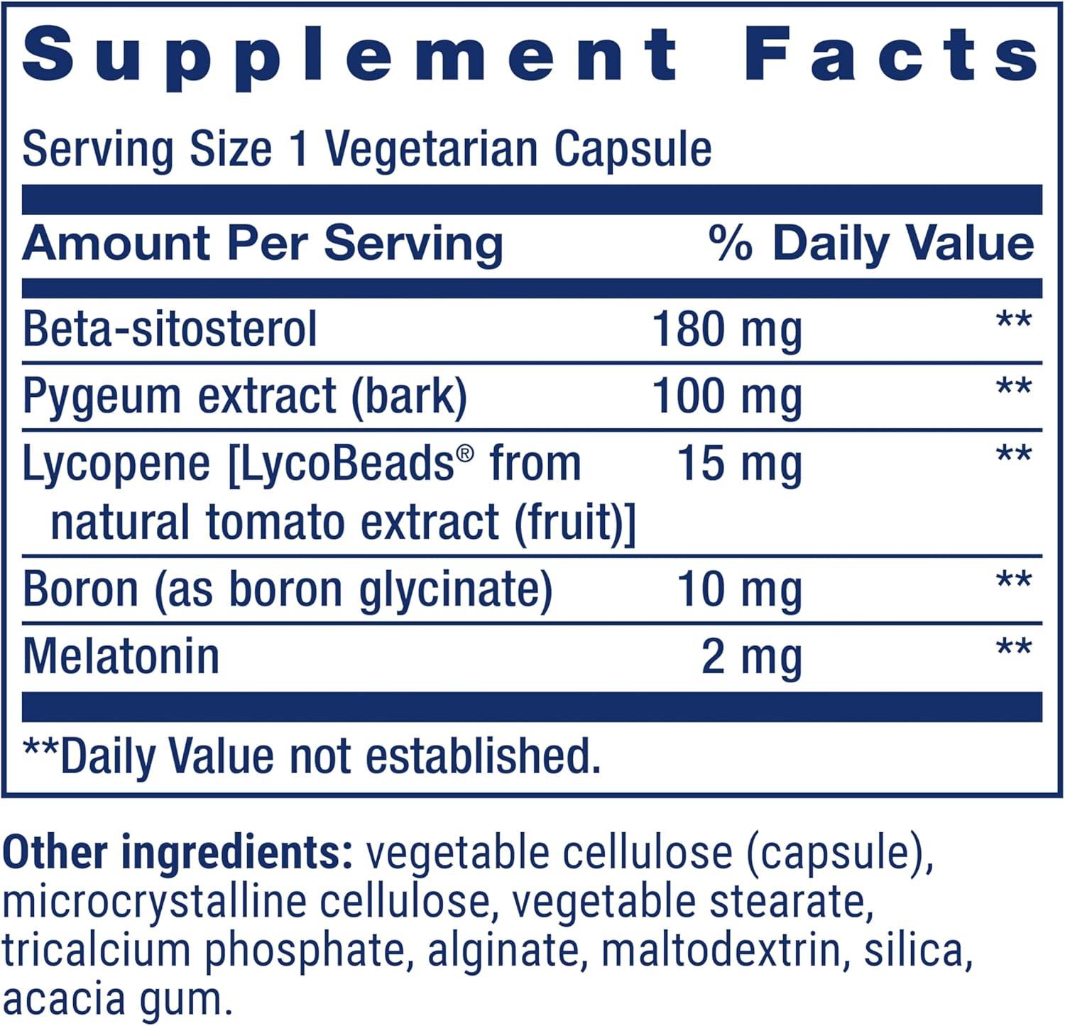 image:imageLife Extension Mens Bladder Support melatonin betasitosterol lycopene Nighttime Urination Sleep Patterns Prostate Health Bladder Support Gluten Free NonGMO Vegetarian 30 Capsules