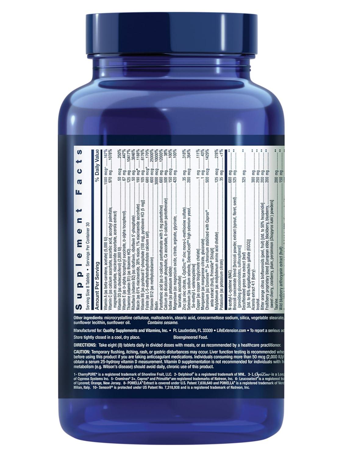 image:imageLife Extension Mix Tablets highPotency Advanced Vitamin Mineral Fruit amp Vegetable Formula Vitamin C B D E Magnesium for WholeBody Health Healthy Aging GlutenFree 240 Tablets