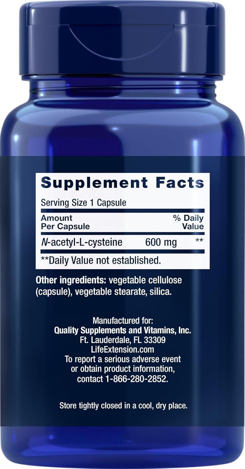 image:imageLife Extension NAcetylLCysteine NAC 600mg 150 Capsules150 Count Pack of 1