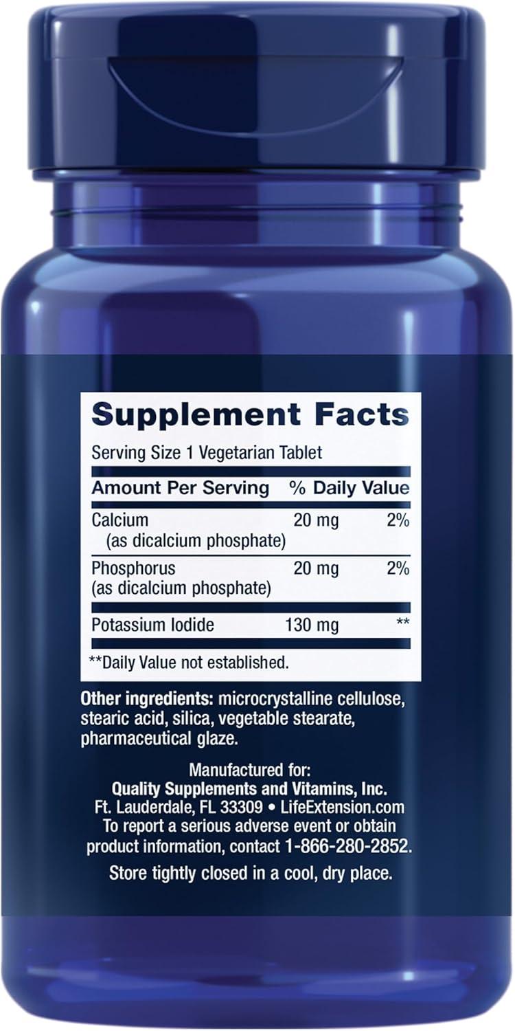 image:imageLife Extension Potassium Iodide 130mg 14 Tablets14 Count Pack of 3