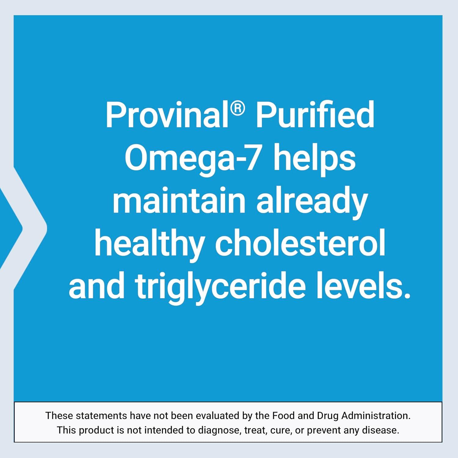 image:imageLife Extension Provinal Purified Omega7 palmitoleic Acid derived from Highly Concentrated Marine Oil Cholesterol triglycerides amp Heart Health Support GlutenFree NonGMO 30 softgels