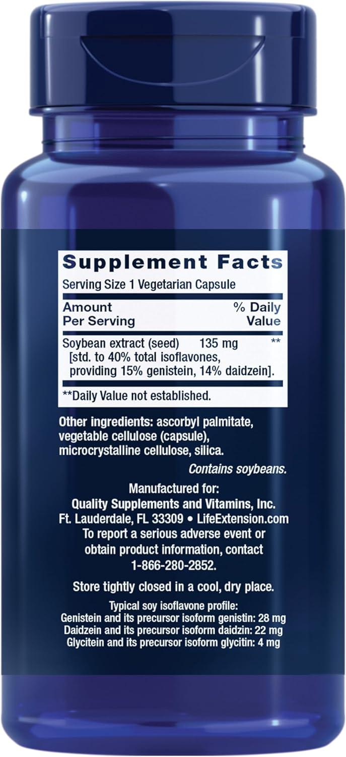image:imageLife Extension Soy Isoflavones Heart Bone amp Cellular Health Support for Postmenopausal Women GlutenFree NonGMO Vegetarian 30 Capsules