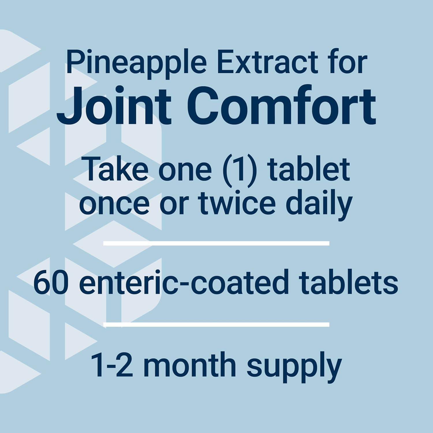 image:imageLife Extension SpeciallyCoated Bromelain Pineapple Extract Joint Health Joint Comfort Vegetarian GlutenFree NonGMO 500 mg 60 entericCoated Tablets