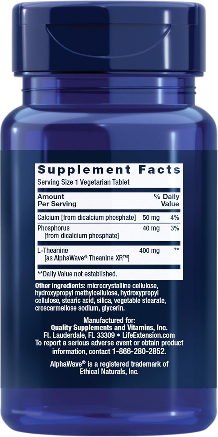 image:imageLife Extension Theanine XR Stress Relief LTheanine Promotes a Calm Response to Daytime Stress NonGMO GlutenFree Vegetarian 30 Tablets30 Count Pack of 1