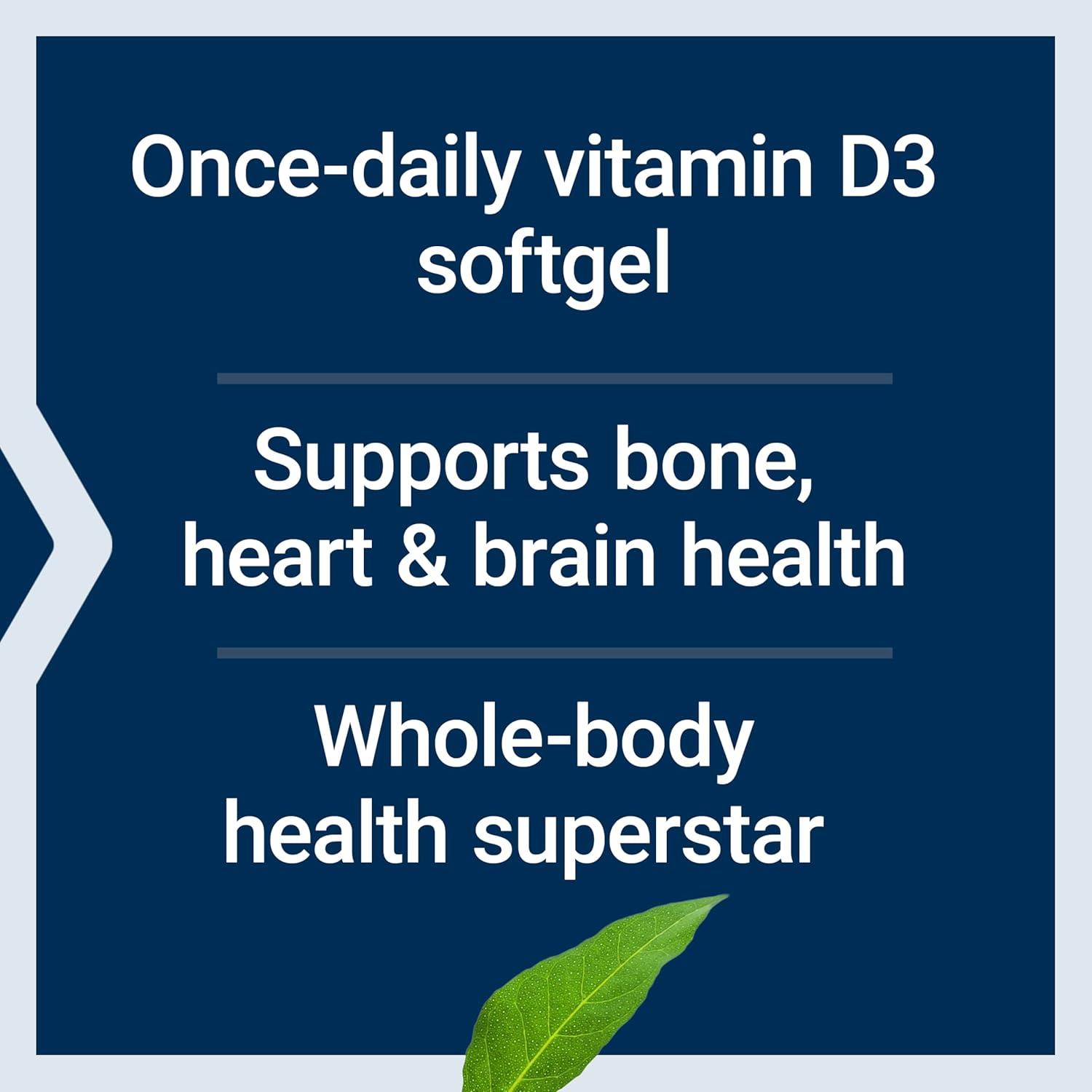 image:imageLife Extension Vitamin D3 125 mcg 5000 IU Bone Health Brain Performance Immune System Support GlutenFree NonGMO Once Daily TwoMonth Supply 60 Softgels Pack of 260 Count Pack of 1