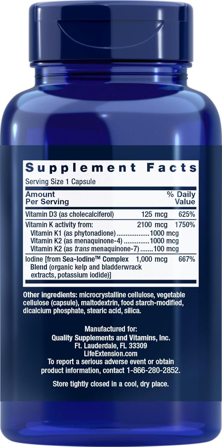 image:imageLife Extension Vitamins D and K with SeaIodine 60 Capsules 2pack