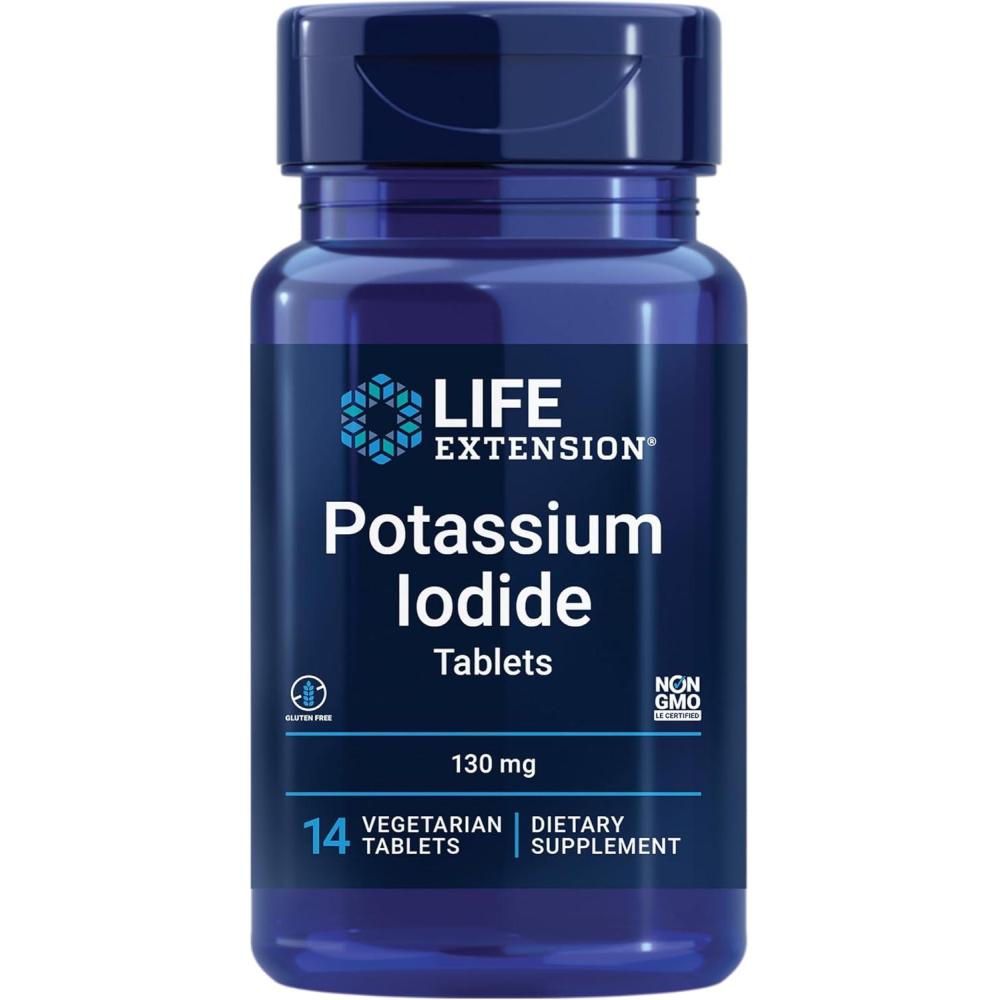 image:imageLife Extension Potassium Iodide 130mg 14 Tablets14 Count Pack of 1
