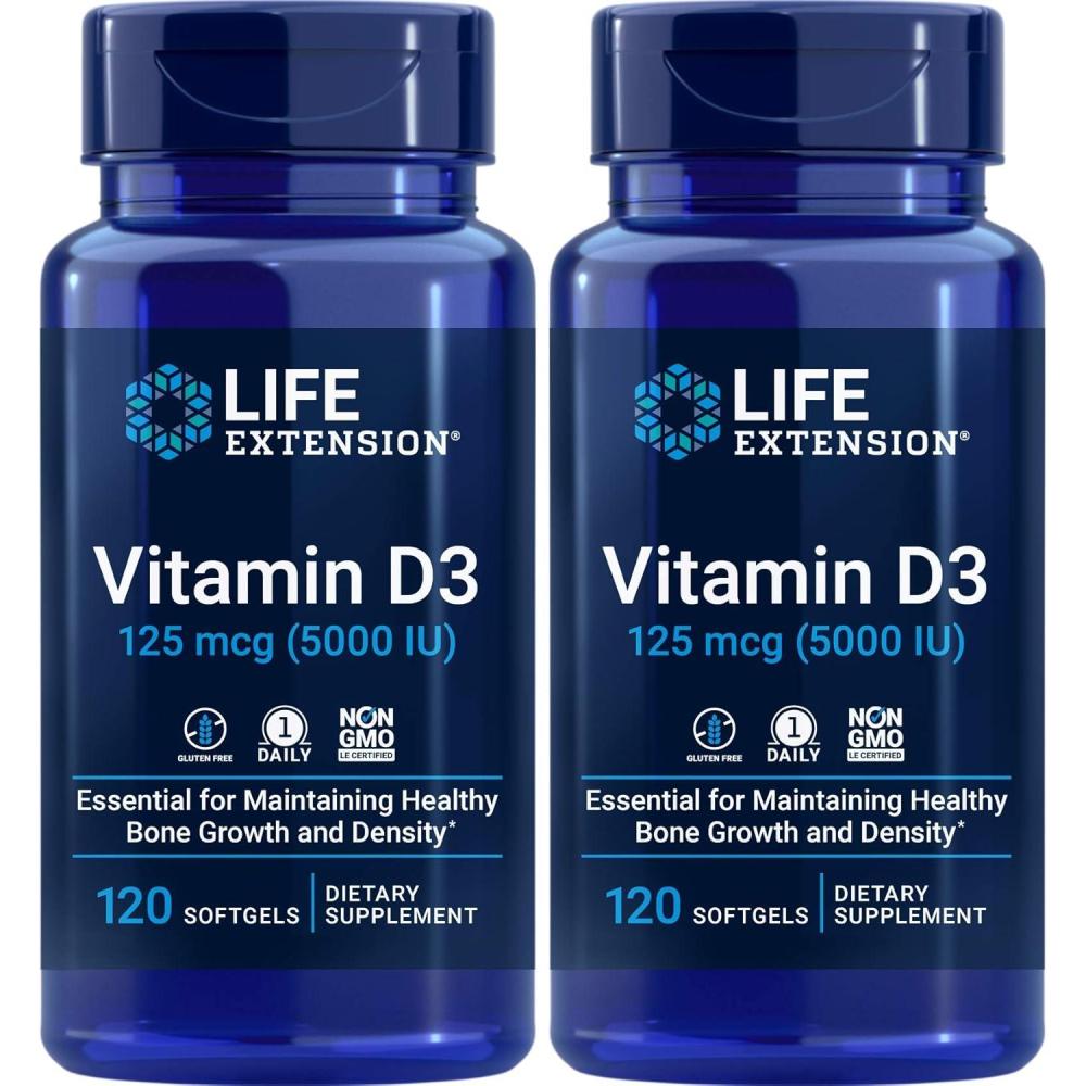 image:imageLife Extension Vitamin D3 5000 IU 120 Softgels Pack of 2