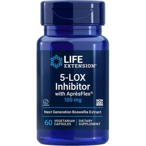 image:imageLife Extension 5LOX Inhibitor with AprsFlex 100 mg standardized Boswellia serrata Extract Promotes Joint Cell amp arterial Health GlutenFree NonGMO Vegetarian 60 CapsulesStandard Packaging