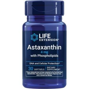 image:imageLife Extension Astaxanthin with Phospholipids  Antioxidant Support Eye Health  AlgaeDerived  GlutenFree NonGMO  30 SoftgelsAstaxanthin
