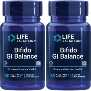 image:imageLife Extension Bifido GI Balance probiotics Bifidobacterium longum BB536 2 Billion CFU Support Healthy Gut amp Digestive Health GlutenFree NonGMO Vegetarian 60 Capsules60 Count Pack of 2
