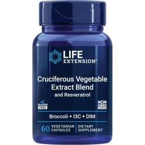 image:imageLife Extension Cruciferous Vegetable Extract amp Resveratrol Broccoli Cabbage resveratrol Supports Cellular Protection GlutenFree NonGMO Vegetarian 60 Capsules