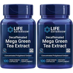 image:imageLife Extension Decaffeinated Mega Green Tea Extract  PolyphenolRich Cell Health Heart Health Brain Health Antioxidant Protection  NonGMO GlutenFree Vegetarian  100 Capsules100 Count Pack of 2