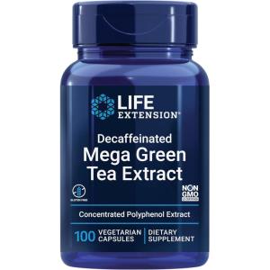 image:imageLife Extension Decaffeinated Mega Green Tea Extract  PolyphenolRich Cell Health Heart Health Brain Health Antioxidant Protection  NonGMO GlutenFree Vegetarian  100 Capsules100 Count Pack of 1