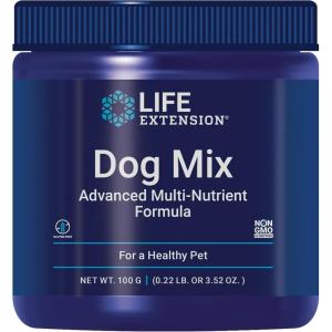 image:imageLife Extension Dog Mix Dog Vitamins and Supplements probiotics Lcarnitine B12 folic Acid Vitamin C Vitamin E Rosemary Nutrient Absorption GlutenFree NonGMO 60 Servings