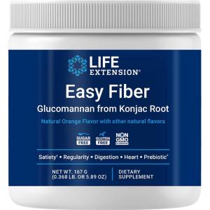 image:imageLife Extension Easy Fiber  Glucomannan Fiber Regularity Digestion Heart Health No Artificial Sweeteners Vegetarian NonGMO Gluten Free Sugar Free Net Wt 167 G 0368 Lb Or 589 Oz